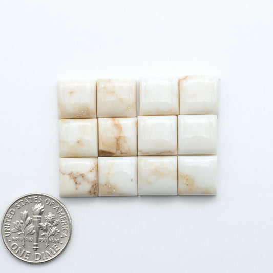 Magnesite Cabochons are a must-have for jewelry makers. These stones feature a unique blend of white and brown making them perfect for a variety of designs.
