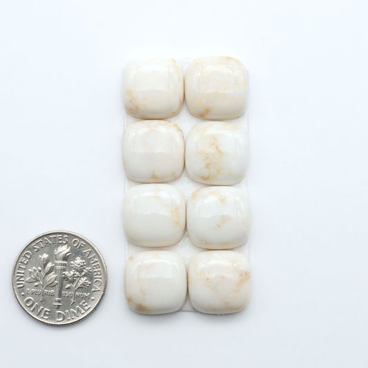 Magnesite Cabochons are a must-have for jewelry makers. These stones feature a unique blend of white and brown making them perfect for a variety of designs.
