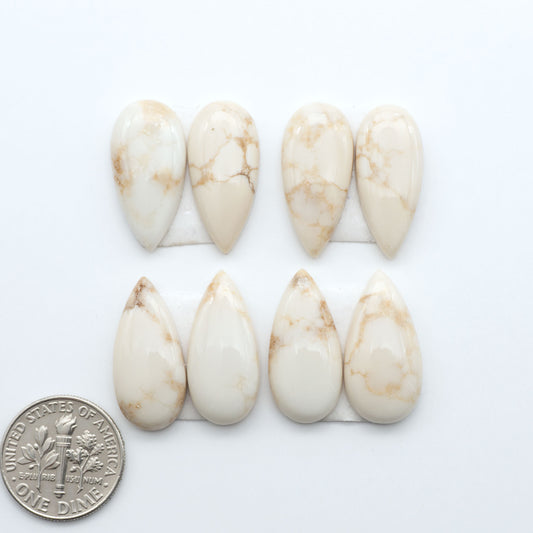 Magnesite Cabochons are a must-have for jewelry makers. These stones feature a unique blend of white and brown making them perfect for a variety of designs.
