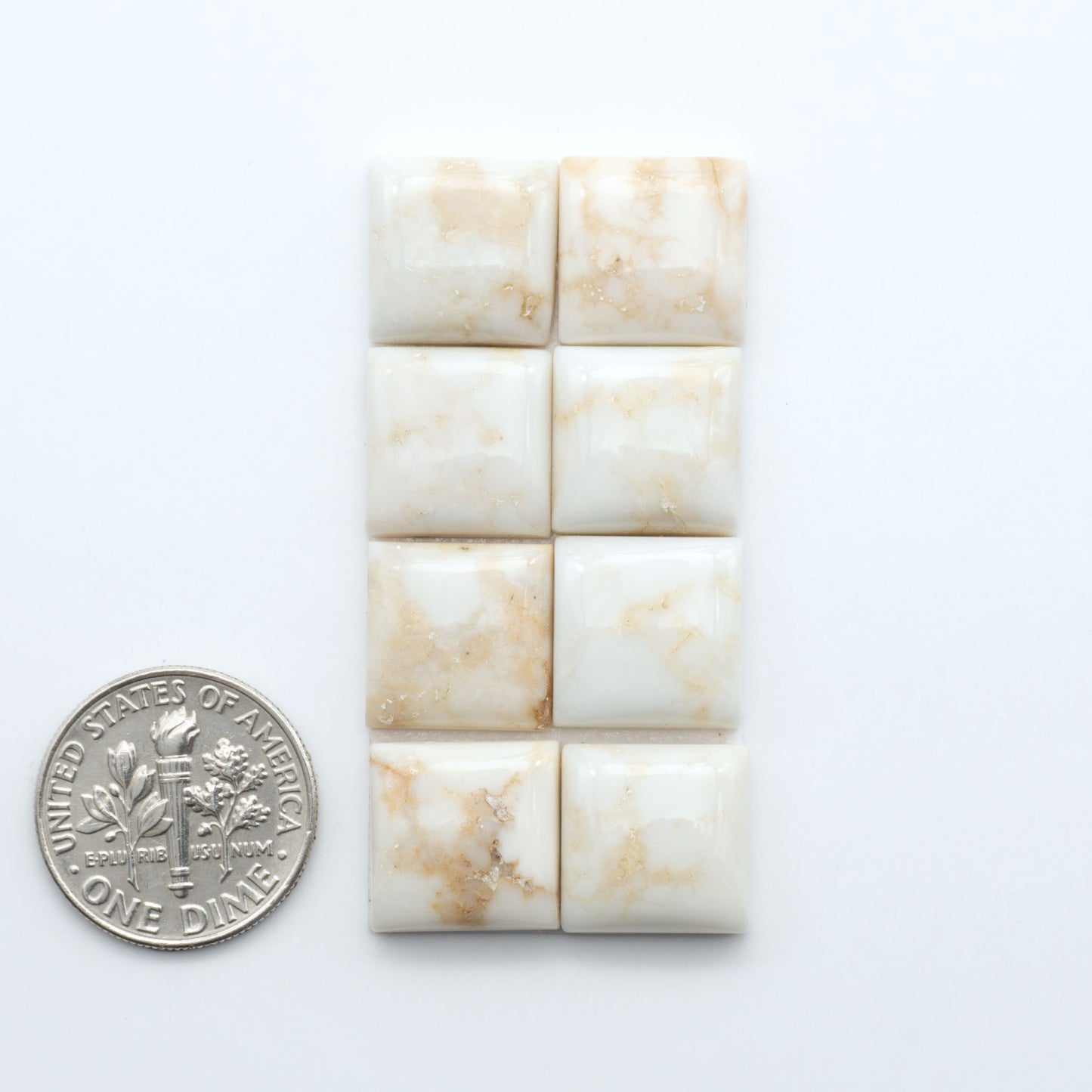 Magnesite Cabochons are a must-have for jewelry makers. These stones feature a unique blend of white and brown making them perfect for a variety of designs.
