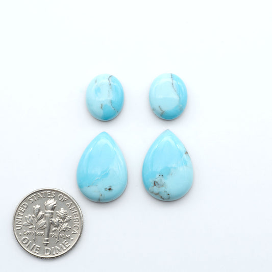 Enhance your jewelry designs with Pressed Turquoise Nugget Cabochons. Crafted from composite materials they add a captivating touch to your creations.