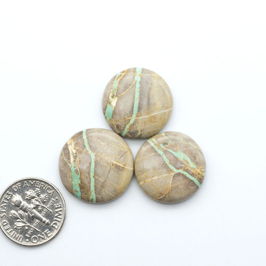 These Crow Springs Ribbon Turquoise Cabochons have a rich color and matrix that are sure to add a unique touch to a variety of jewelry pieces.