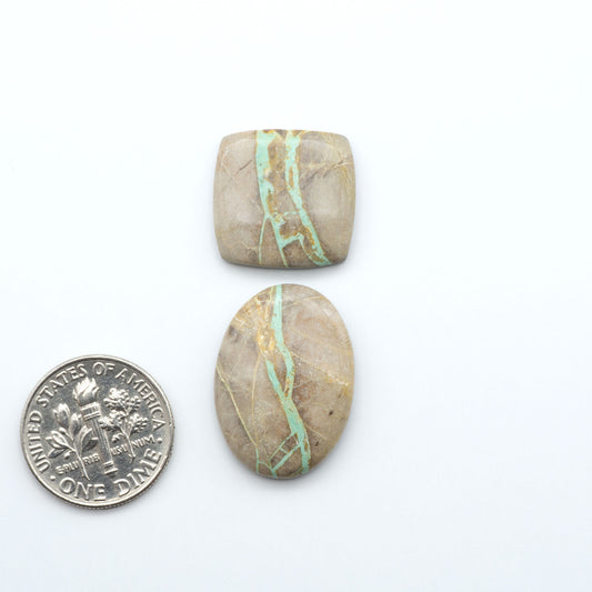 These Crow Springs Ribbon Turquoise Cabochons have a rich color and matrix that are sure to add a unique touch to a variety of jewelry pieces.