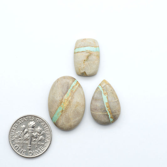 These Crow Springs Ribbon Turquoise Cabochons have a rich color and matrix that are sure to add a unique touch to a variety of jewelry pieces.
