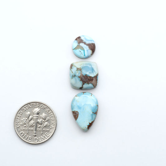 Discover the beauty of Natural Golden Hills Turquoise—prized for its icy blue tones, golden matrix, and exceptional quality. Ideal for artisan jewelry designs.

