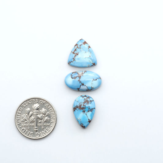 Discover the beauty of Natural Golden Hills Turquoise—prized for its icy blue tones, golden matrix, and exceptional quality. Ideal for artisan jewelry designs.
