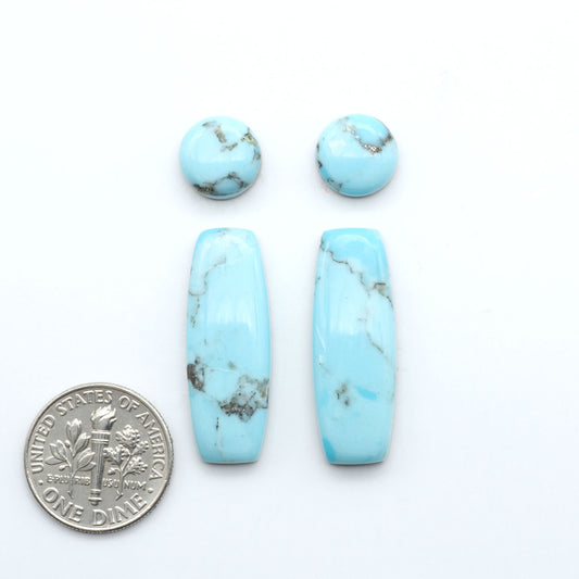Enhance your jewelry designs with Pressed Turquoise Nugget Cabochons. Crafted from composite materials they add a captivating touch to your creations.