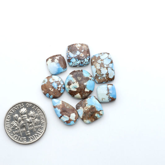 Discover the beauty of Natural Golden Hills Turquoise—prized for its icy blue tones, golden matrix, and exceptional quality. Ideal for artisan jewelry designs.