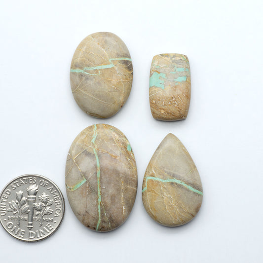These Crow Springs Ribbon Turquoise Cabochons have a rich color and matrix that are sure to add a unique touch to a variety of jewelry pieces.