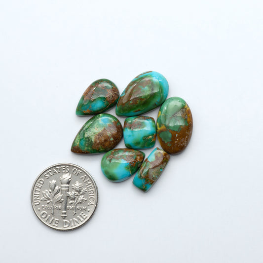 Sonoran Mountain Turquoise showcases a stunning blend of blue and green hues and natural patterns that make it a must-have for any jewelry collection.