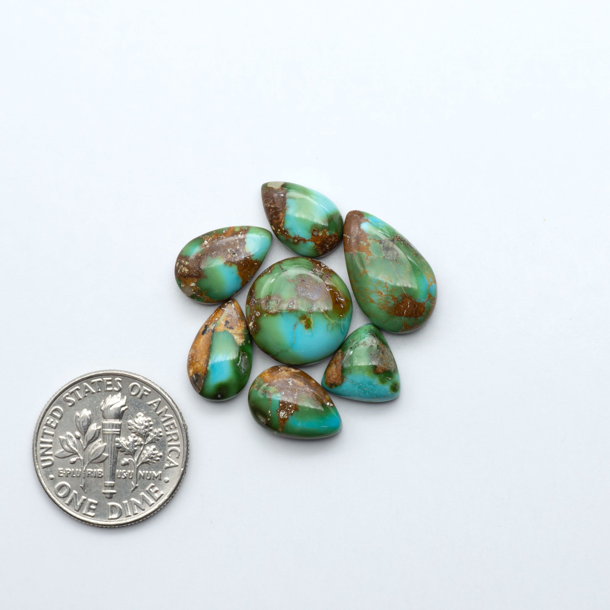 Sonoran Mountain Turquoise showcases a stunning blend of blue and green hues and natural patterns that make it a must-have for any jewelry collection.