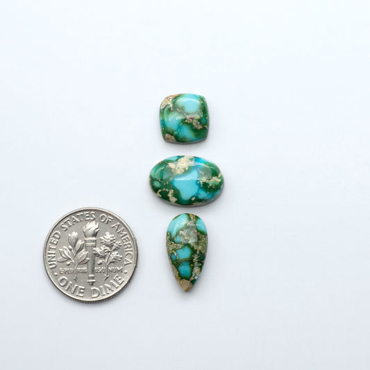 Sonoran Mountain Turquoise showcases a stunning blend of blue and green hues and natural patterns that make it a must-have for any jewelry collection.