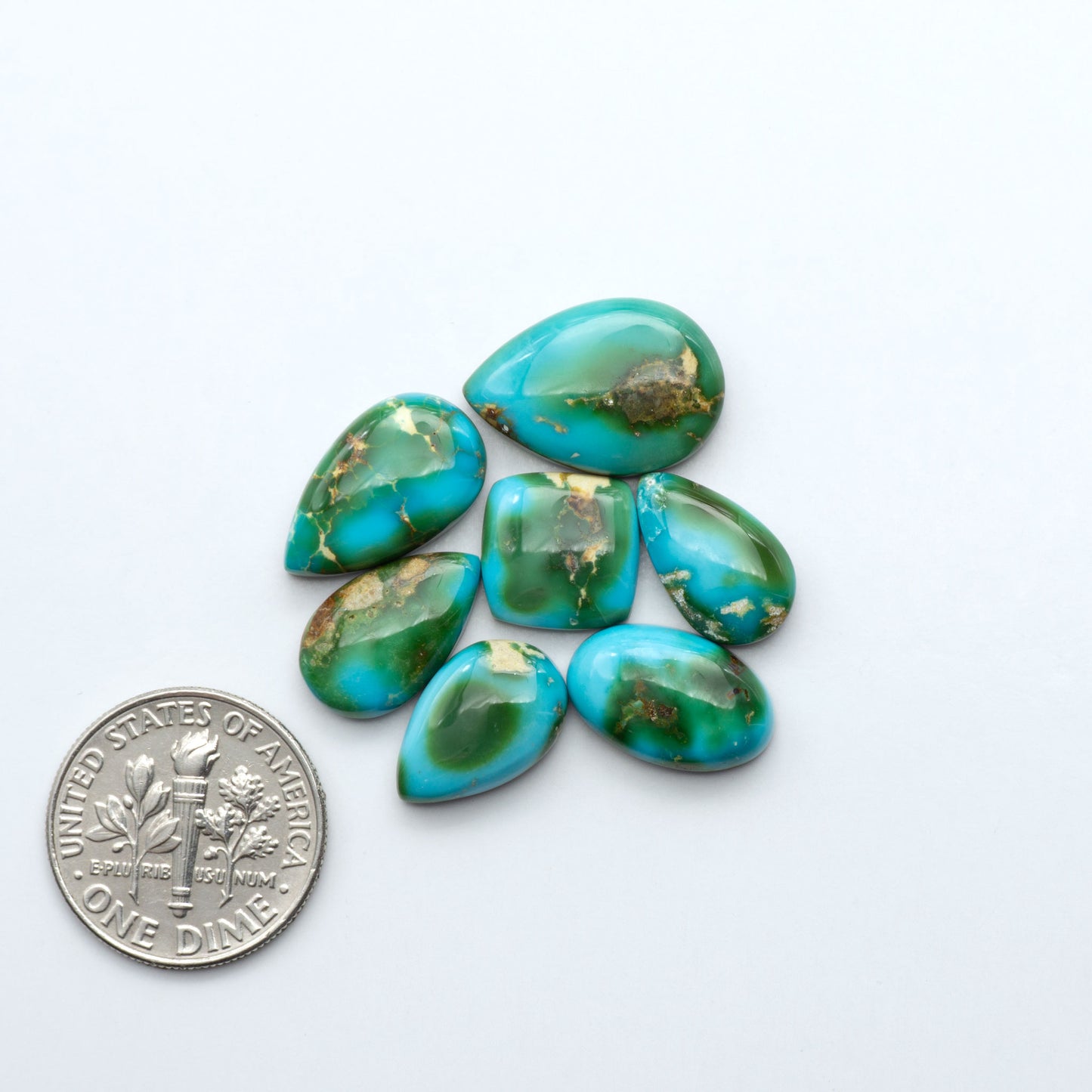 Sonoran Mountain Turquoise showcases a stunning blend of blue and green hues and natural patterns that make it a must-have for any jewelry collection.