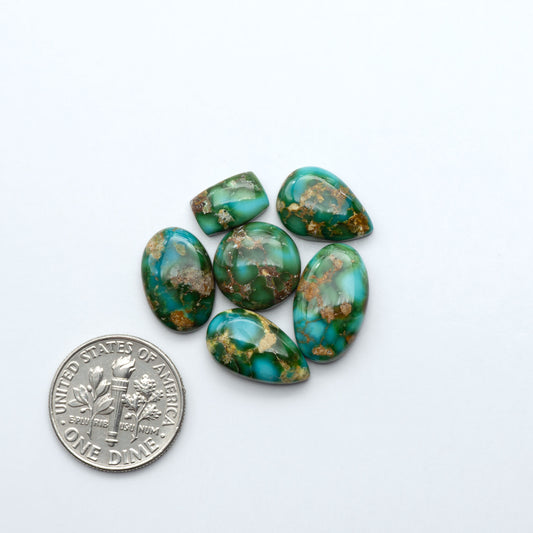 Sonoran Mountain Turquoise showcases a stunning blend of blue and green hues and natural patterns that make it a must-have for any jewelry collection.