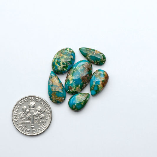 Sonoran Mountain Turquoise showcases a stunning blend of blue and green hues and natural patterns that make it a must-have for any jewelry collection.