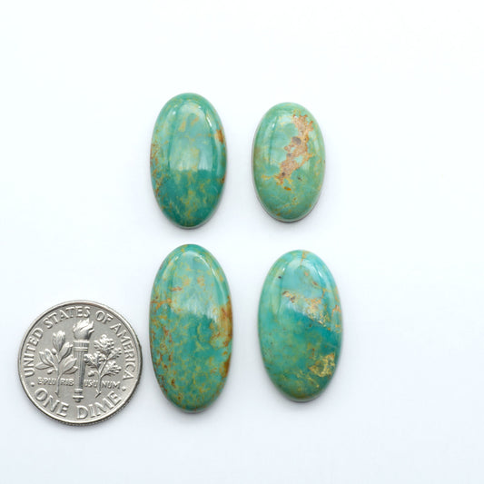 Experience the beauty of Turquoise Mountain Cabochons. With their distinctive blue and green color, these gemstones are perfect for any jewelry piece.