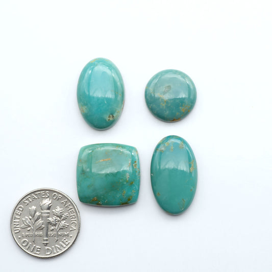 Experience the beauty of Turquoise Mountain Cabochons. With their distinctive blue and green color, these gemstones are perfect for any jewelry piece.