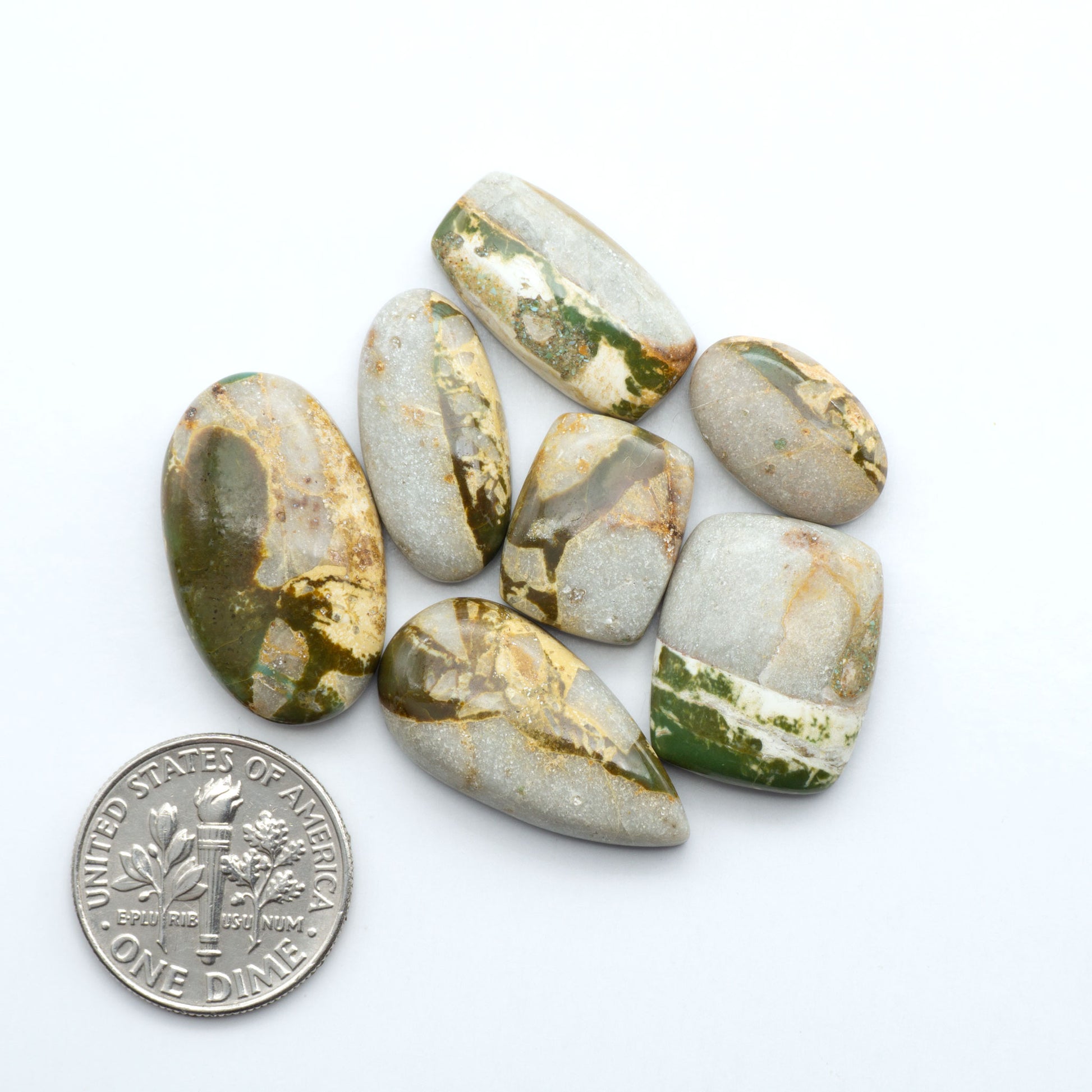 Natural Royston Turquoise Royston Turquoise is renowned for its shades of green and blue.