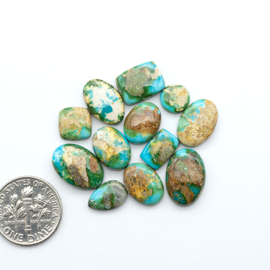Sonoran Mountain Turquoise showcases a stunning blend of blue and green hues and natural patterns that make it a must-have for any jewelry collection.