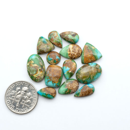Sonoran Mountain Turquoise showcases a stunning blend of blue and green hues and natural patterns that make it a must-have for any jewelry collection.