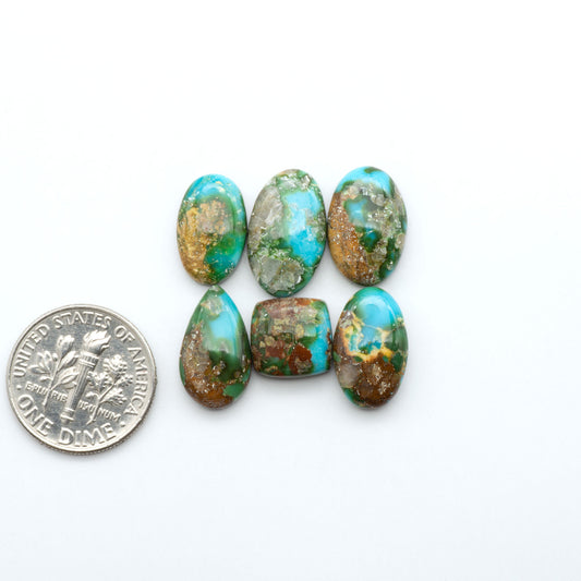 Sonoran Mountain Turquoise showcases a stunning blend of blue and green hues and natural patterns that make it a must-have for any jewelry collection.