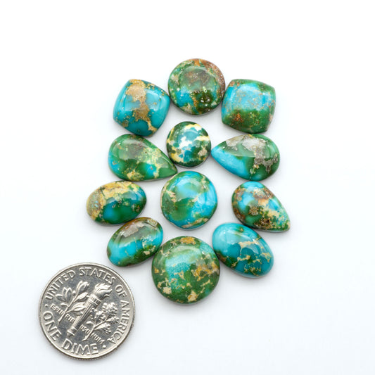 Sonoran Mountain Turquoise showcases a stunning blend of blue and green hues and natural patterns that make it a must-have for any jewelry collection.