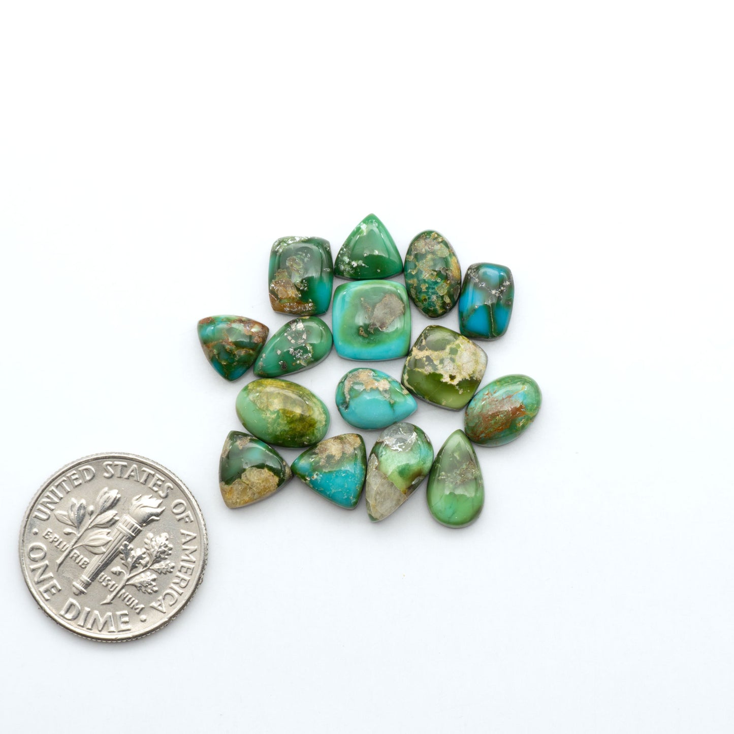 Sonoran Mountain Turquoise showcases a stunning blend of blue and green hues and natural patterns that make it a must-have for any jewelry collection.