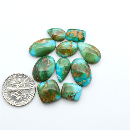 Sonoran Mountain Turquoise showcases a stunning blend of blue and green hues and natural patterns that make it a must-have for any jewelry collection.