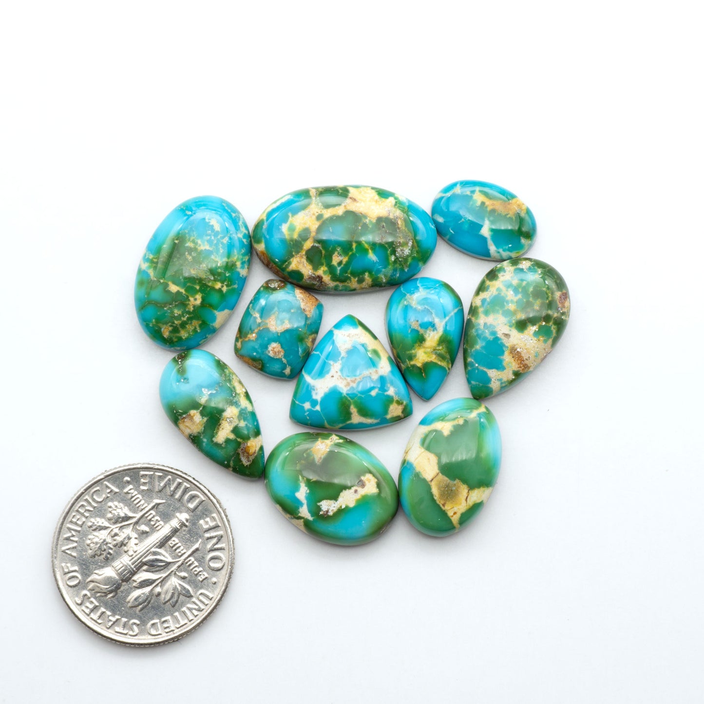 Sonoran Mountain Turquoise showcases a stunning blend of blue and green hues and natural patterns that make it a must-have for any jewelry collection.