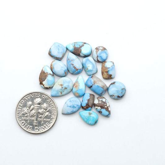 Discover the beauty of Natural Golden Hills Turquoise—prized for its icy blue tones, golden matrix, and exceptional quality. Ideal for artisan jewelry designs.