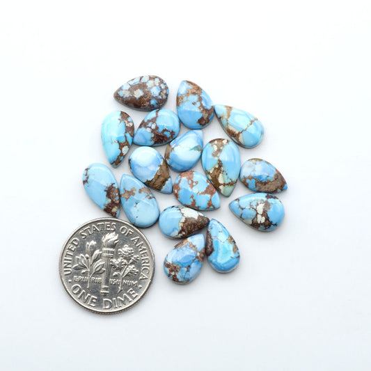 Discover the beauty of Natural Golden Hills Turquoise—prized for its icy blue tones, golden matrix, and exceptional quality. Ideal for artisan jewelry designs.