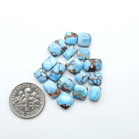 Discover the beauty of Natural Golden Hills Turquoise—prized for its icy blue tones, golden matrix, and exceptional quality. Ideal for artisan jewelry designs.