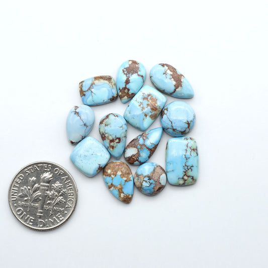 Discover the beauty of Natural Golden Hills Turquoise—prized for its icy blue tones, golden matrix, and exceptional quality. Ideal for artisan jewelry designs.
