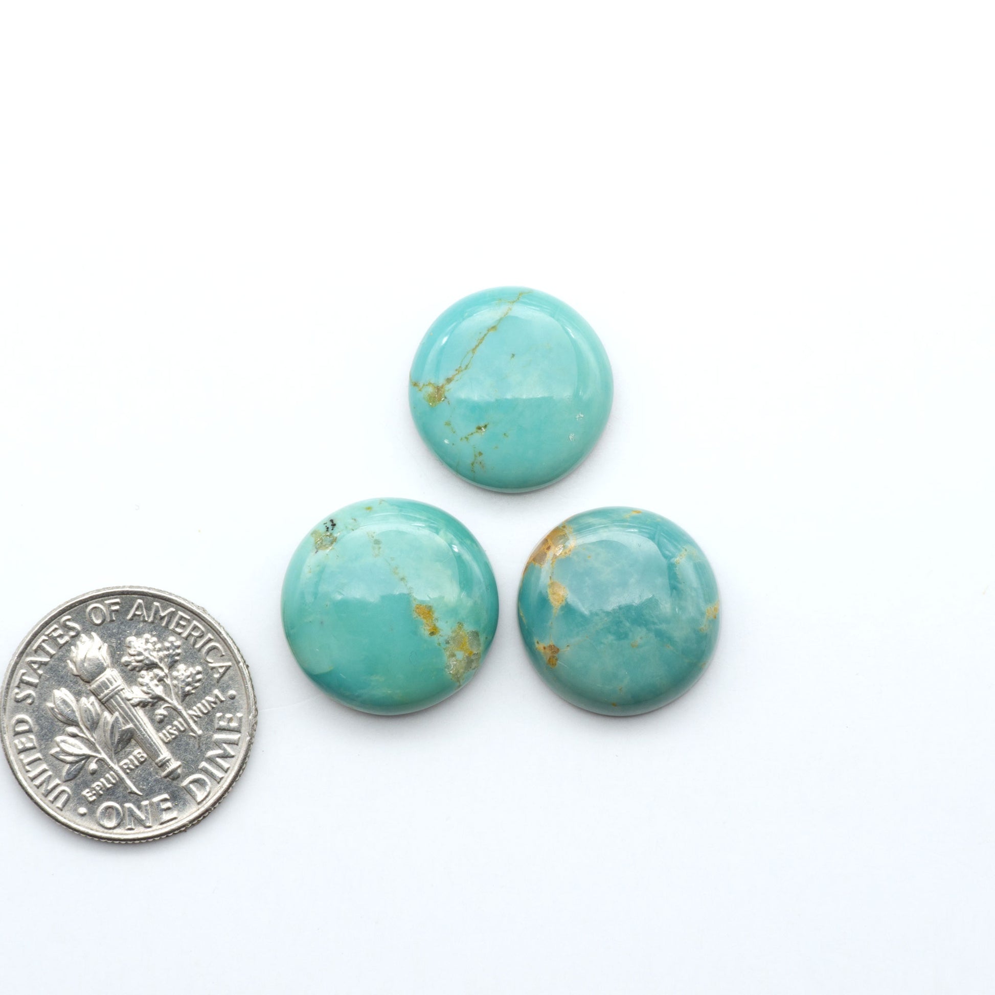 Experience the beauty of Turquoise Mountain Cabochons. With their distinctive blue and green color, these gemstones are perfect for any jewelry piece.
