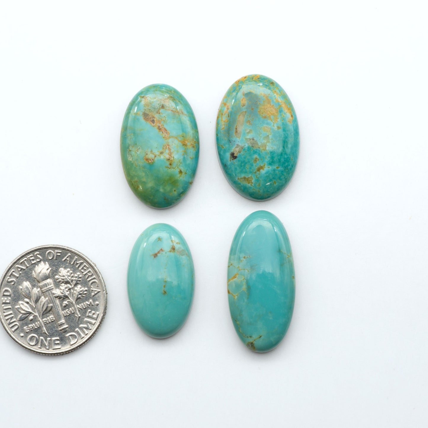 Experience the beauty of Turquoise Mountain Cabochons. With their distinctive blue and green color, these gemstones are perfect for any jewelry piece.