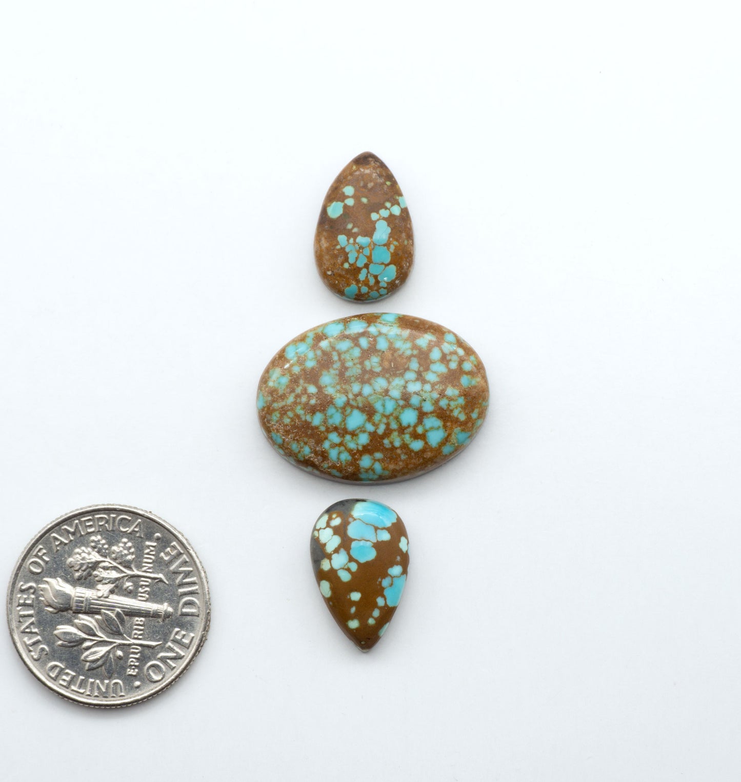 Number 8 Turquoise Cabochons have been selected for their quality and unique appearance. Don't miss the chance to add a one-of-a-kind piece to your collection.