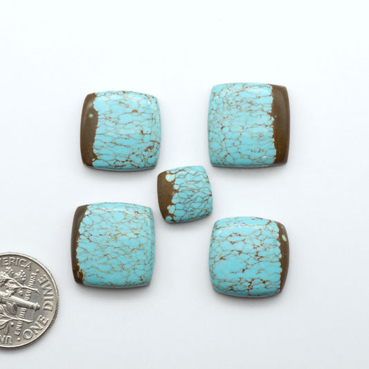 Number 8 Turquoise Cabochons have been selected for their quality and unique appearance. Don't miss the chance to add a one-of-a-kind piece to your collection.