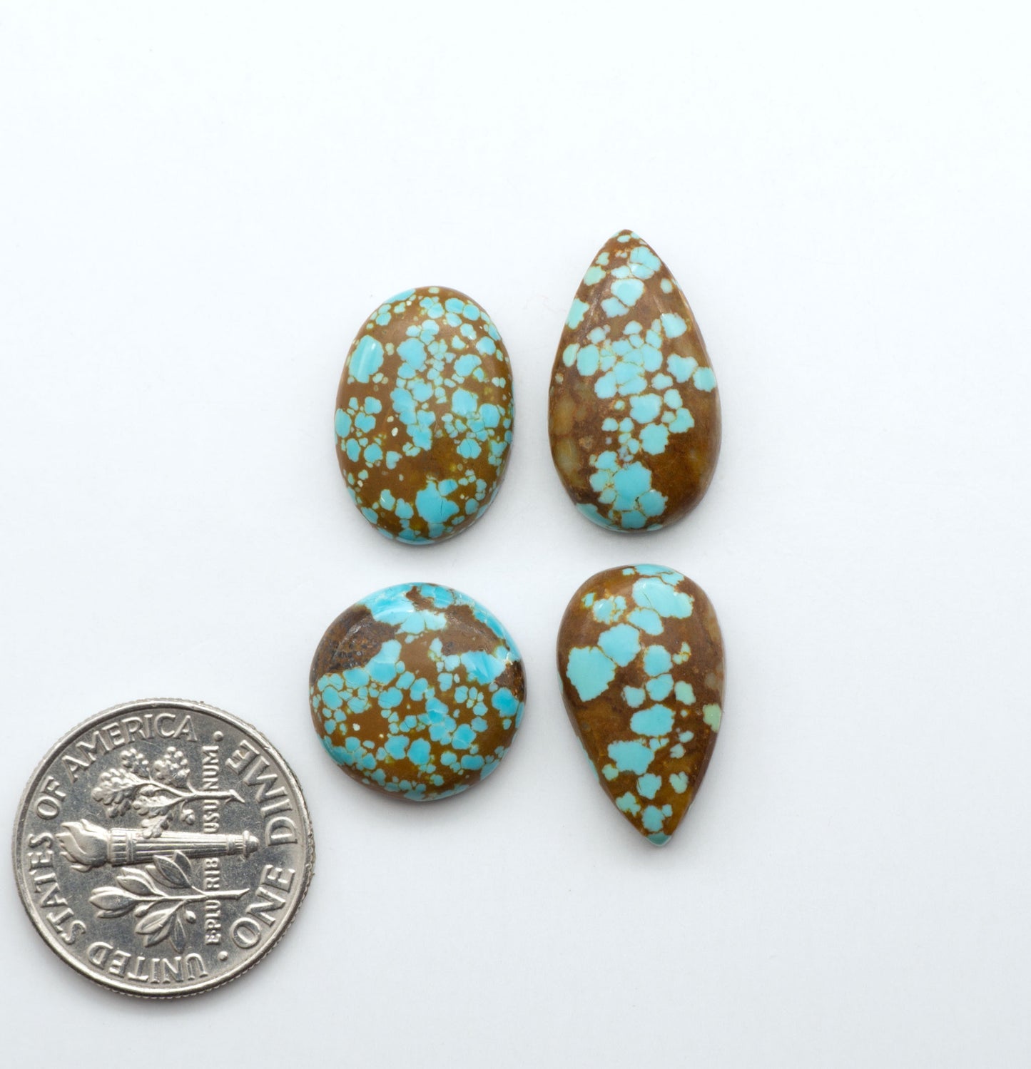 Number 8 Turquoise Cabochons have been selected for their quality and unique appearance. Don't miss the chance to add a one-of-a-kind piece to your collection.
