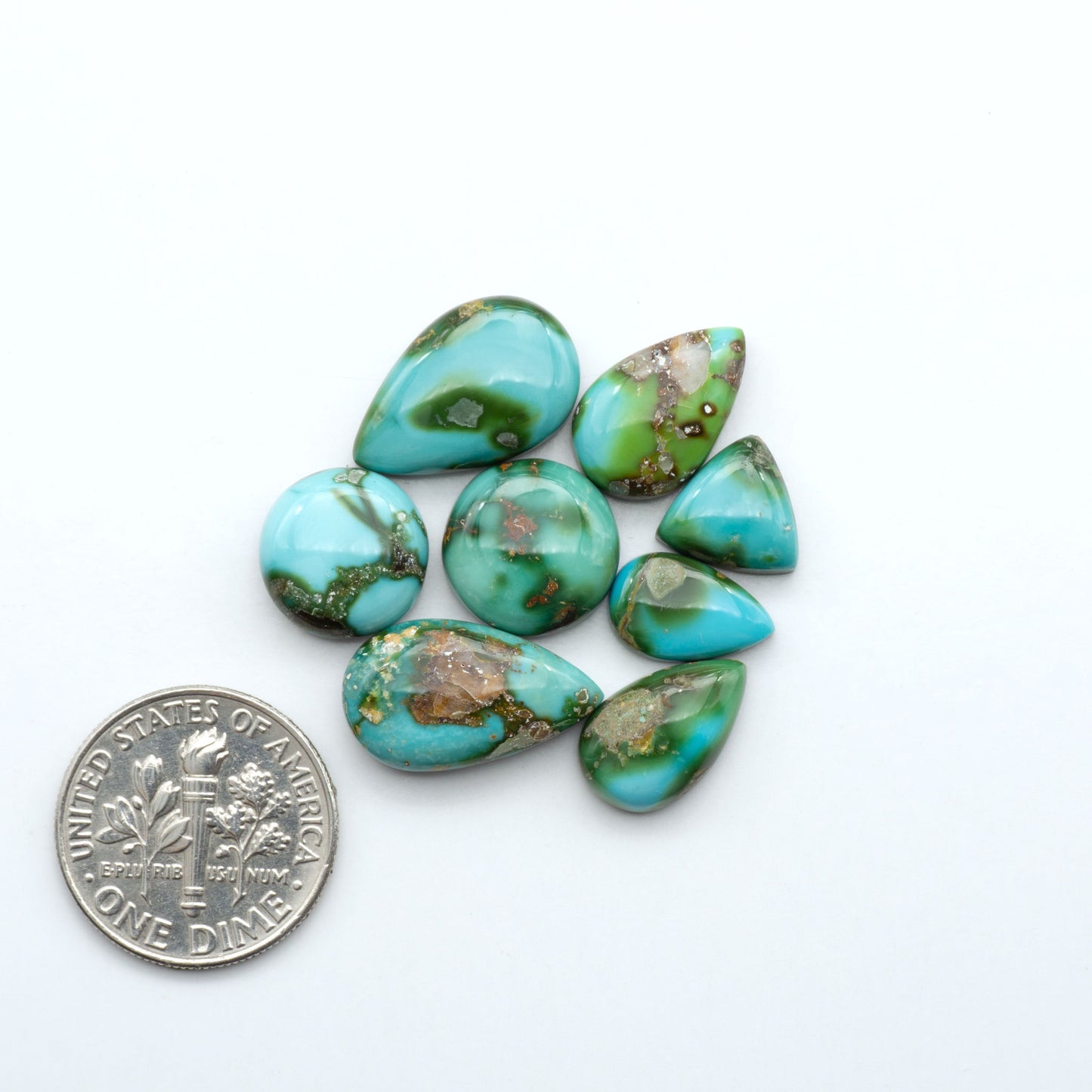 Sonoran Mountain Turquoise showcases a stunning blend of blue and green hues and natural patterns that make it a must-have for any jewelry collection.
