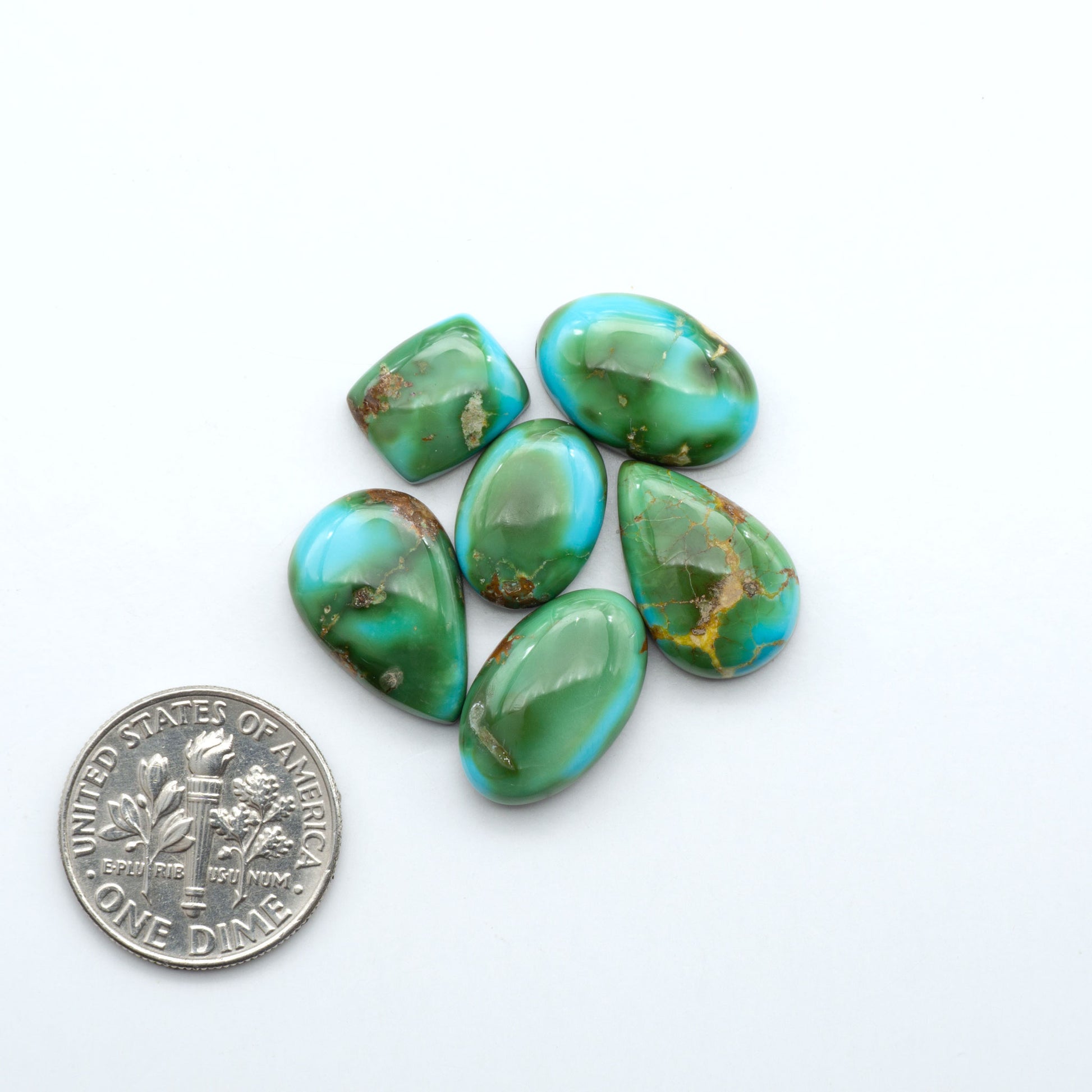 Sonoran Mountain Turquoise showcases a stunning blend of blue and green hues and natural patterns that make it a must-have for any jewelry collection.