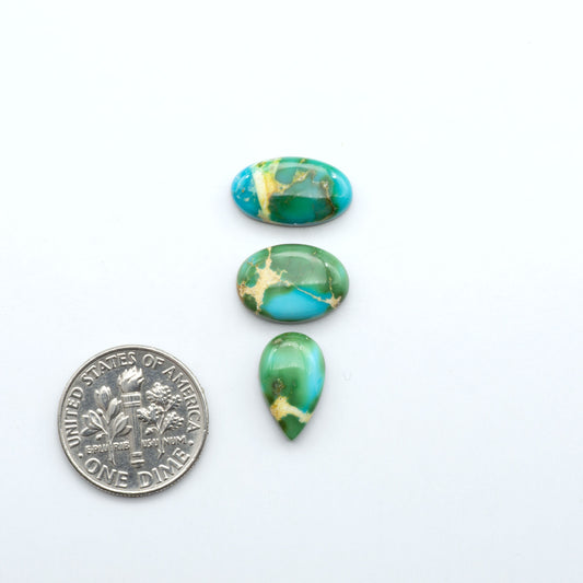 Sonoran Mountain Turquoise showcases a stunning blend of blue and green hues and natural patterns that make it a must-have for any jewelry collection.