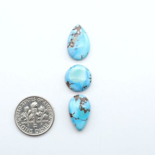 Discover the beauty of Natural Golden Hills Turquoise—prized for its icy blue tones, golden matrix, and exceptional quality. Ideal for artisan jewelry designs.