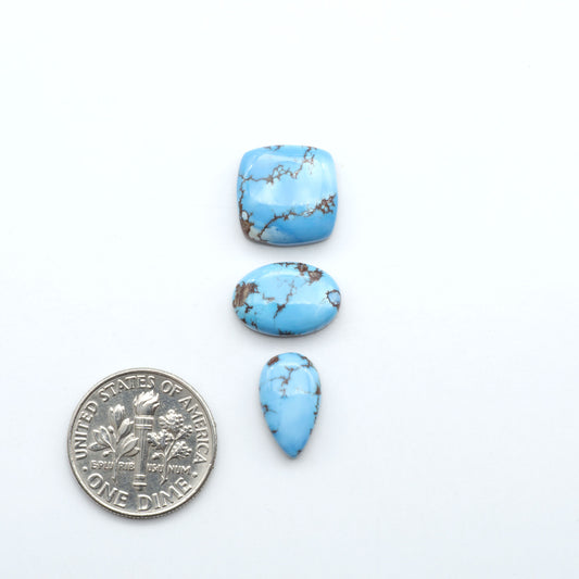 Discover the beauty of Natural Golden Hills Turquoise—prized for its icy blue tones, golden matrix, and exceptional quality. Ideal for artisan jewelry designs.