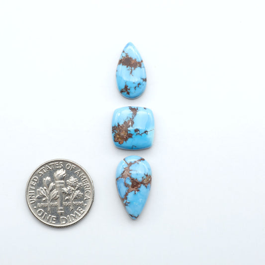 Discover the beauty of Natural Golden Hills Turquoise—prized for its icy blue tones, golden matrix, and exceptional quality. Ideal for artisan jewelry designs.
