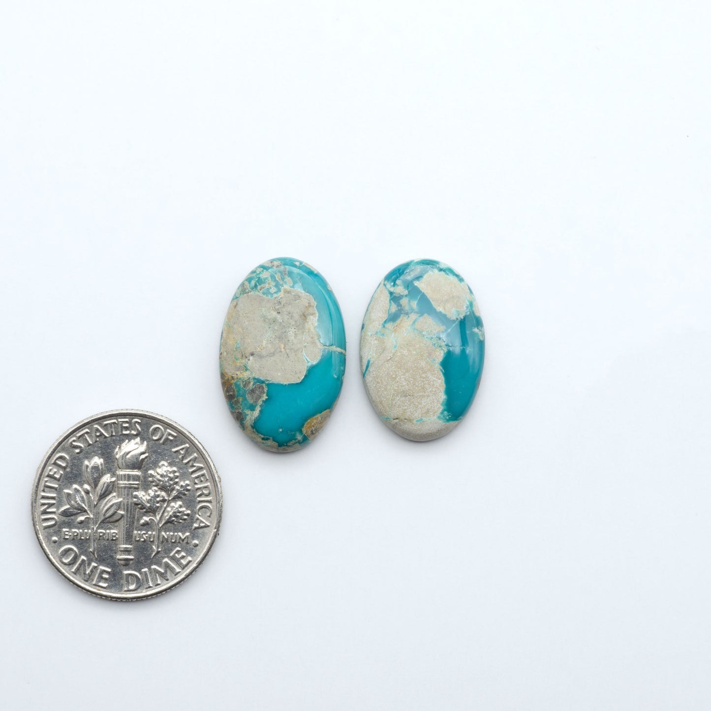 Natural Fox Turquoise Cabochons, semi-precious gemstone cabochons cut for jewelry-making and silversmithing by Cutting Edge Turquoise