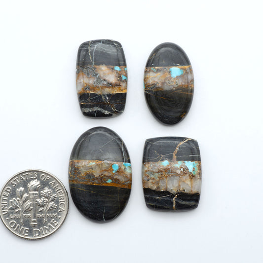 Black Jack Turquoise Cabochons