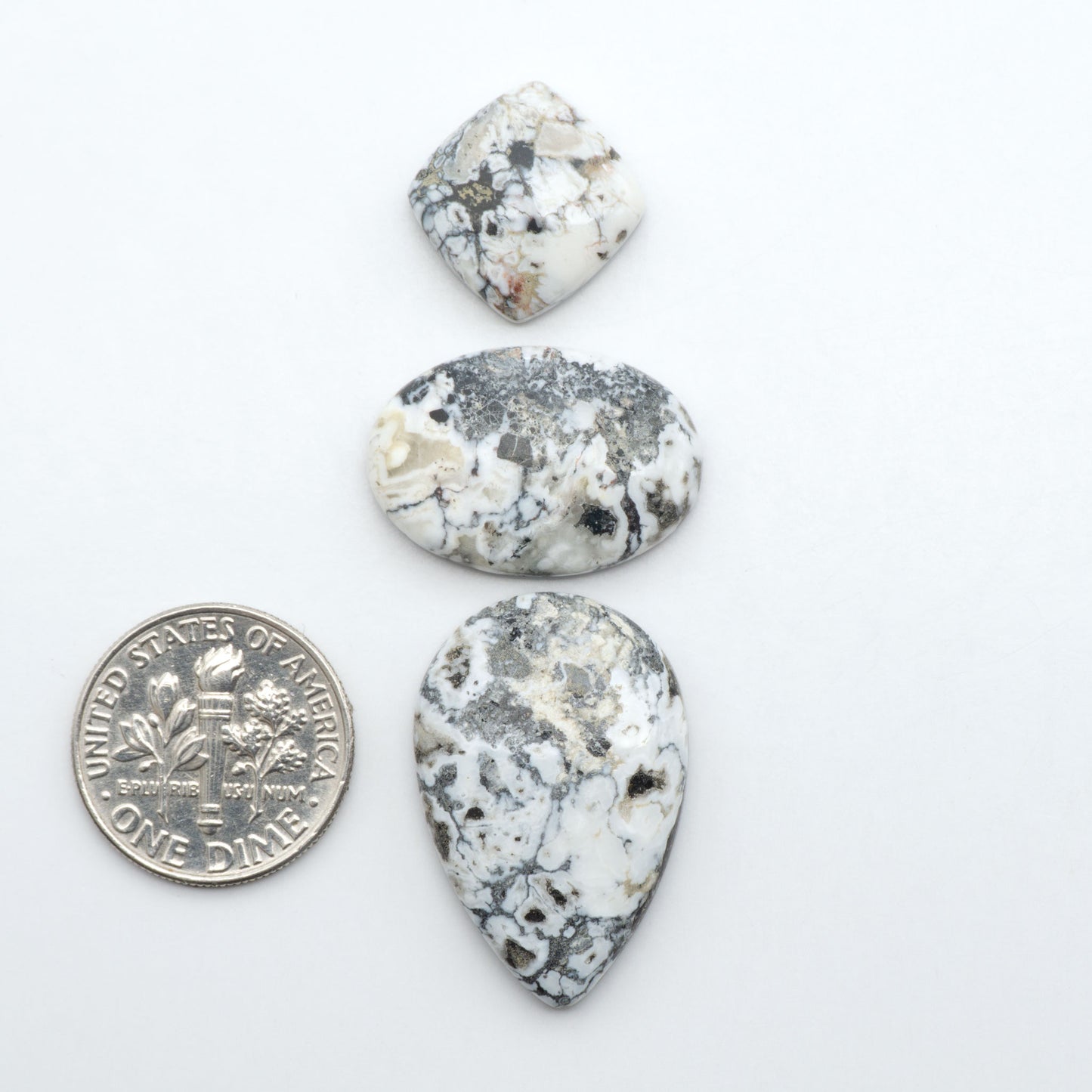White Buffalo Stone Cabochons