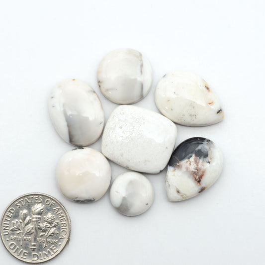 White Buffalo Stone Cabochons