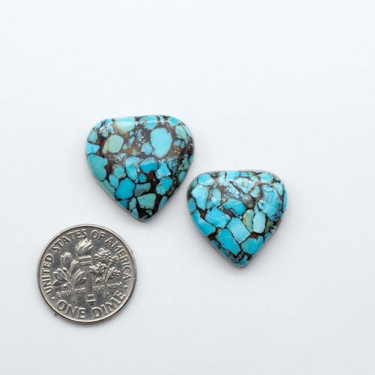 Pressed Turquoise Nugget Cabochons